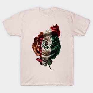 Flag of Mexico, a rose in the colors of Mexico T-Shirt